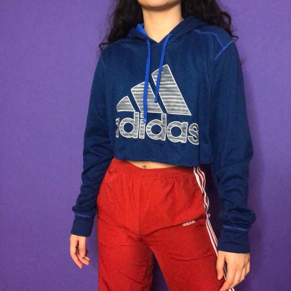 Adidas cropped thin hoodie
